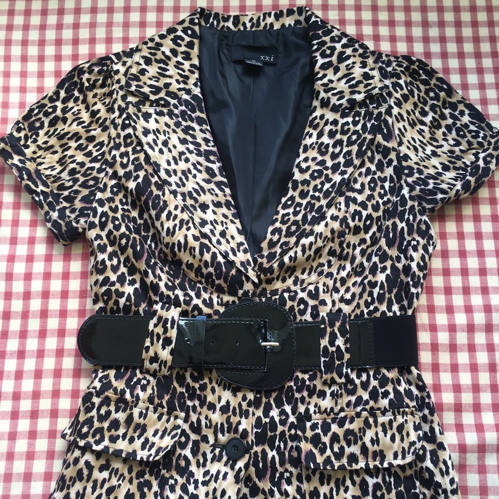 Forever 21 Cheetah Print Jacket with Jacket Sz Med